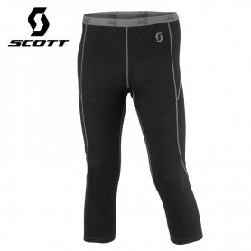 Pantalon 3/4 Laine Mérinos SCOTT 7zro Noir Femme