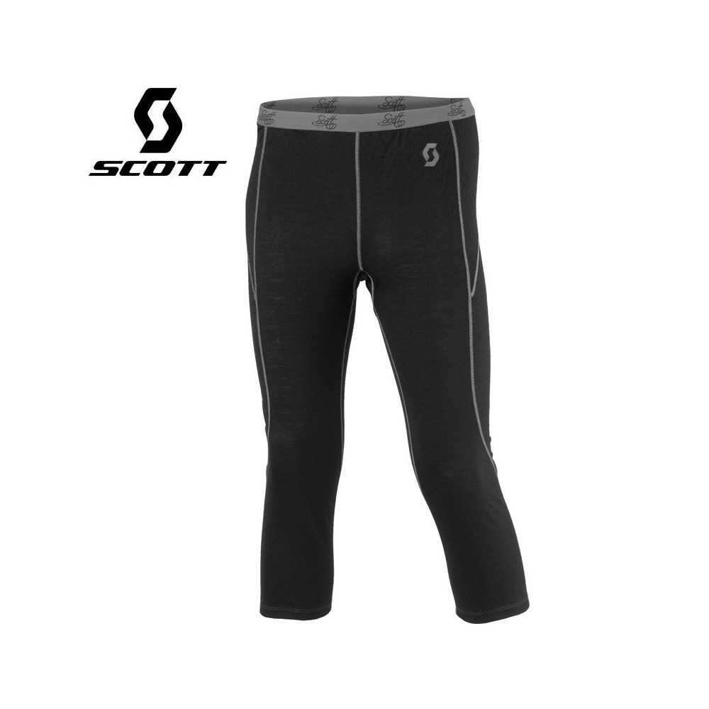 Pantalon 3/4 Laine Mérinos SCOTT 7zro Noir Femme