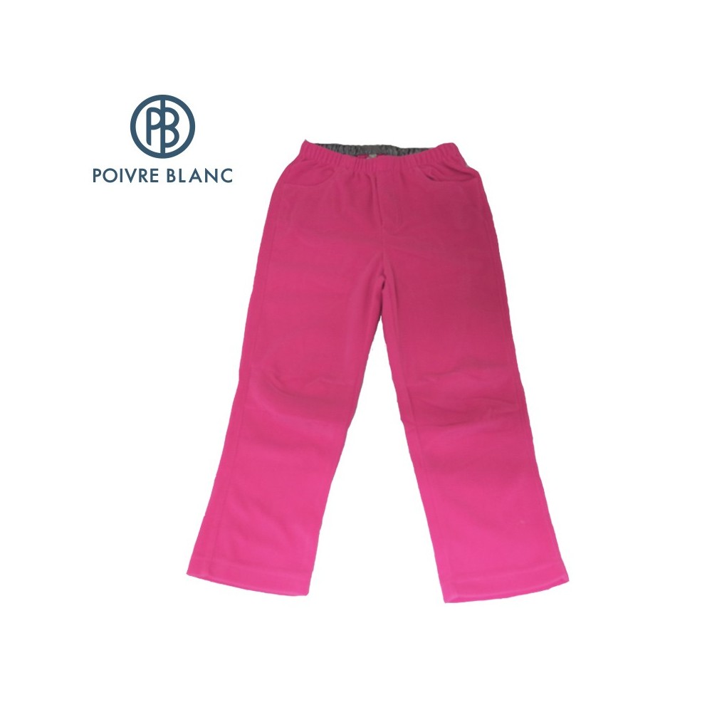 Pantalon polaire POIVRE BLANC W14-1520 BBUX Rose BB Fille