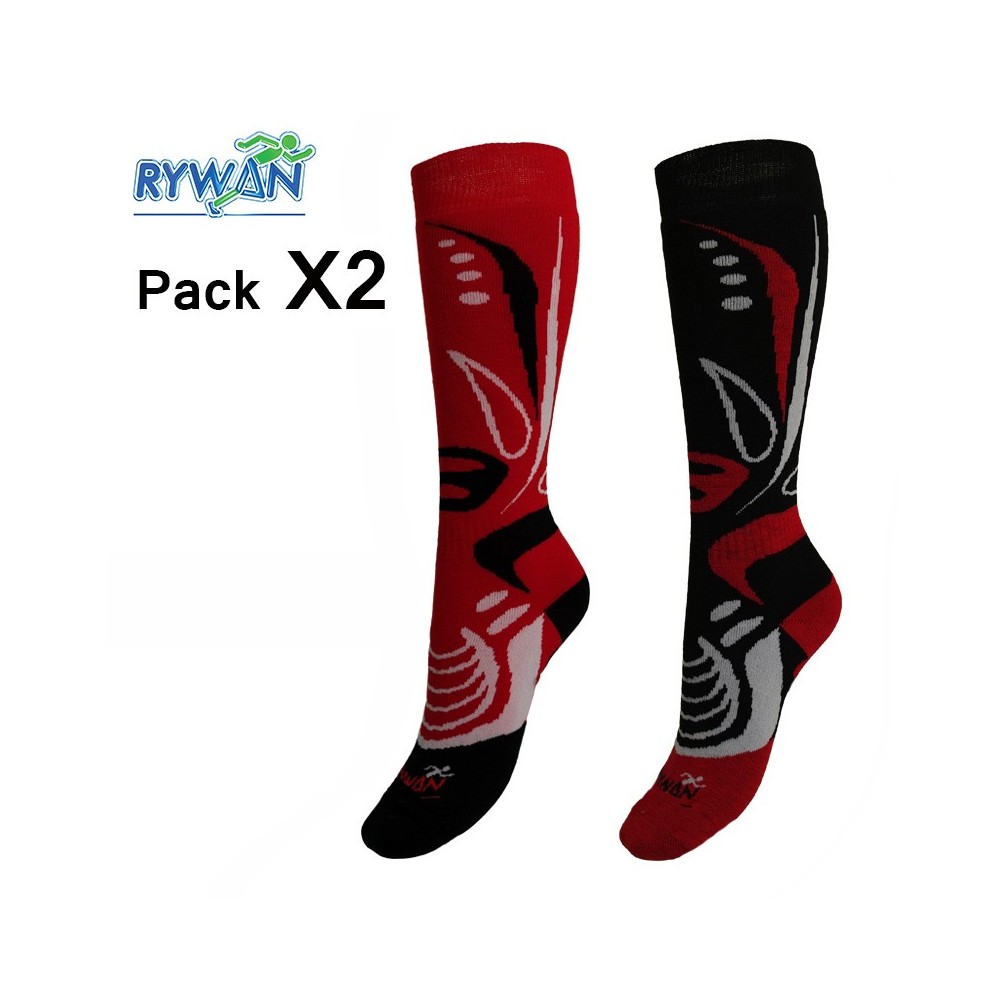 Chaussettes de ski RYWAN Biodesign Unisexe (2 paires)