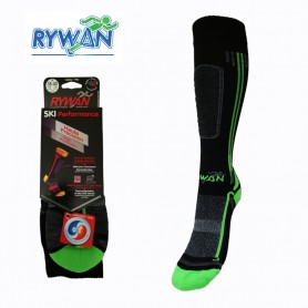 Chaussettes de ski  RYWAN Cortina Noir / Vert Unisexe