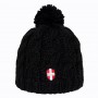 Bonnet de Ski Croix de Savoie Pompon Noir Unisexe