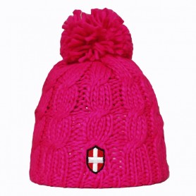 Bonnet de ski Savoie Pompon Rose Fluo Unisexe