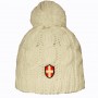 Bonnet de Ski Croix de Savoie Pompon Blanc Unisexe