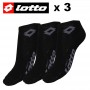 Socquette LOTTO Noire Hommes (X 3 paires)