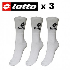 Chaussettes de tennis LOTTO Blanches Hommes (X 3 paires)