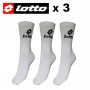 Chaussettes de tennis LOTTO Blanches Hommes (X 3 paires)