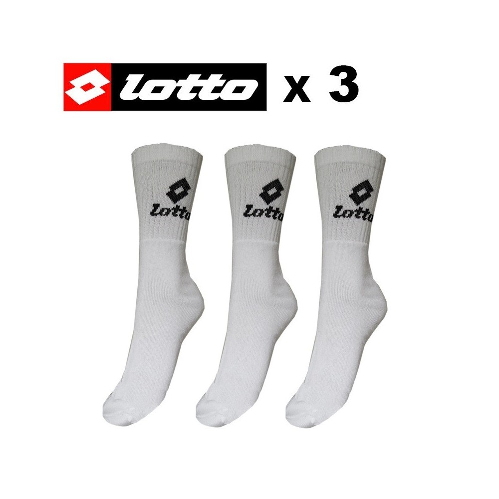 Chaussettes de tennis LOTTO Blanches Hommes (X 3 paires)