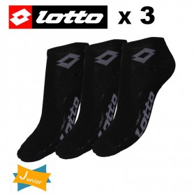 Socquette LOTTO Noire Junior (X 3 paires)