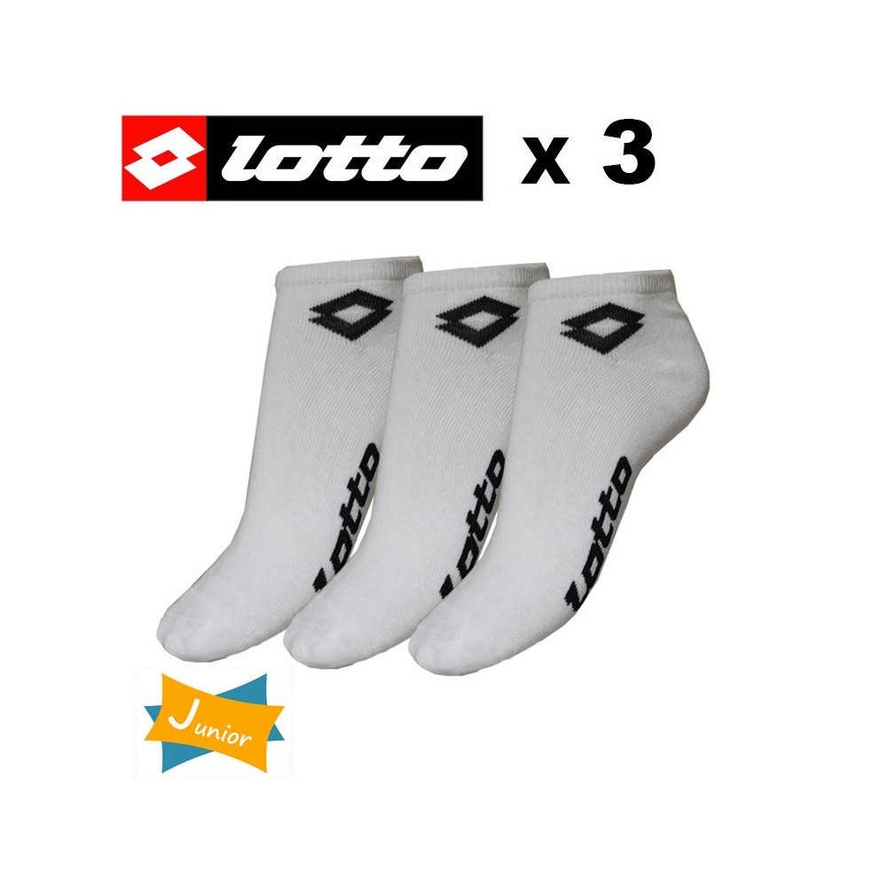 Socquette LOTTO Blanche Junior (x 3 paires)