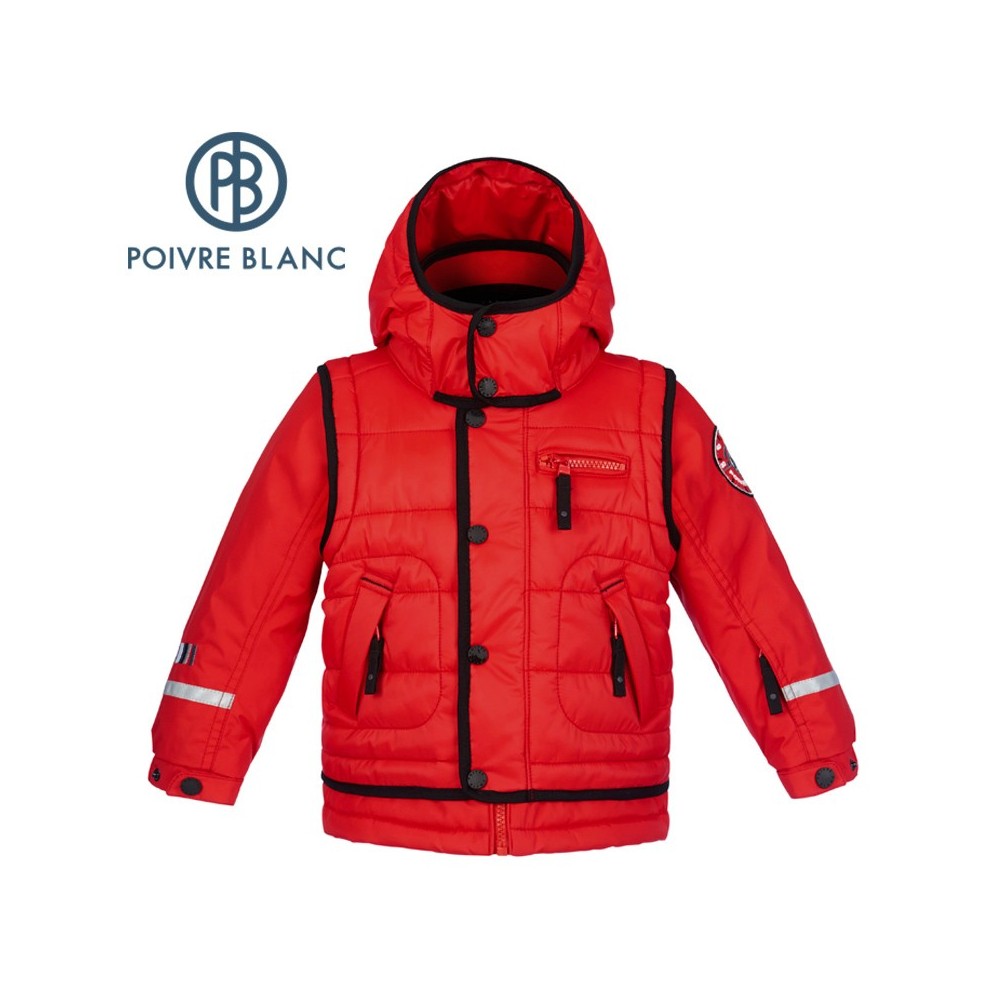 Blouson de ski POIVRE BLANC BBBY Ski Jacket Rouge BB Garçon