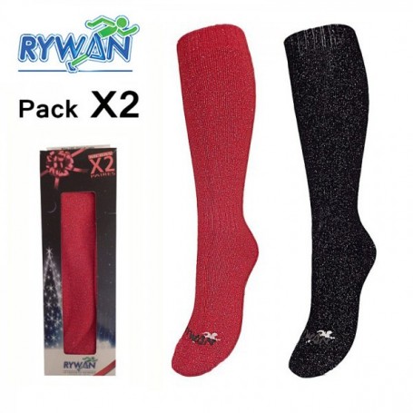 Chaussettes de ski (Pack x2) RYWAN Glam's