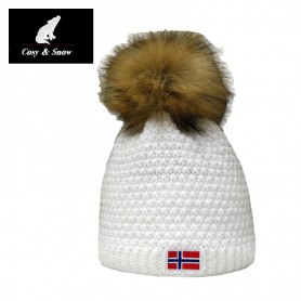 Bonnet de ski COSY & SNOW Norvégien Blanc Unisexe
