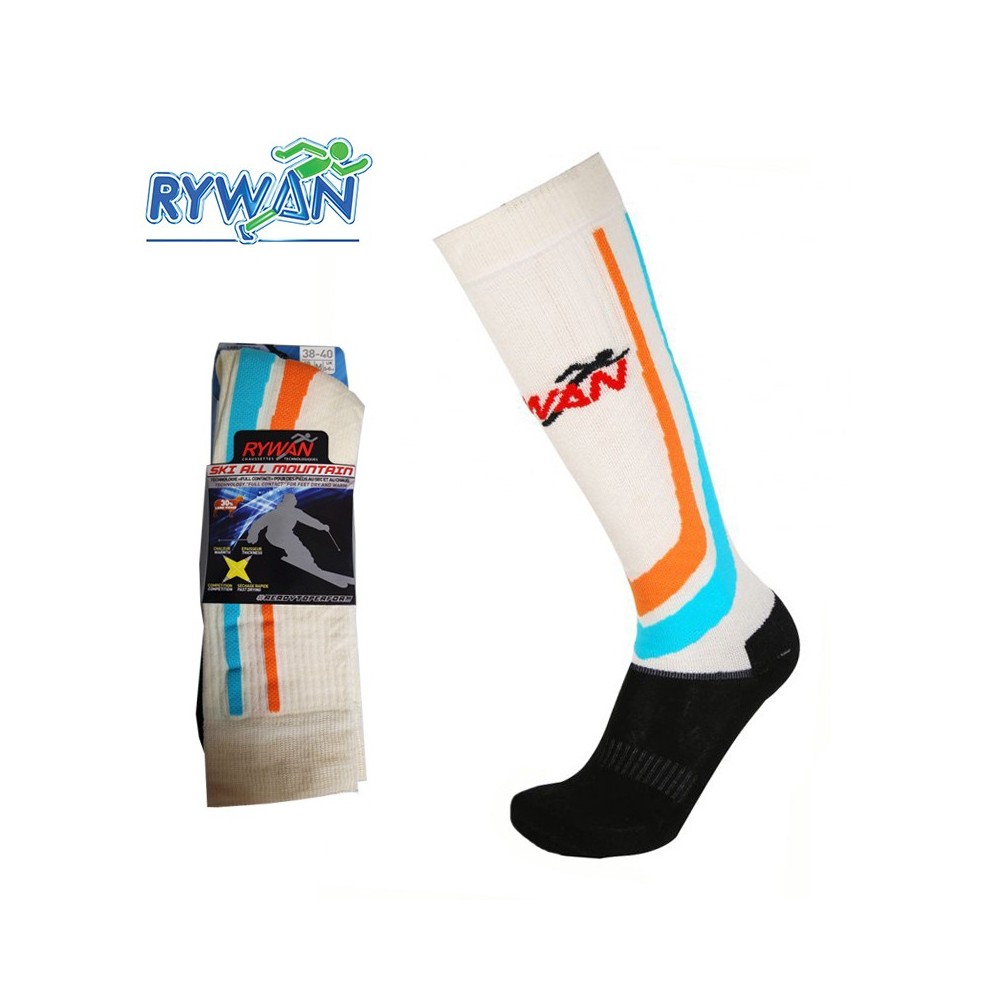 Chaussettes de ski RYWAN Kitzbuhel Bleu / Orange Unisexe