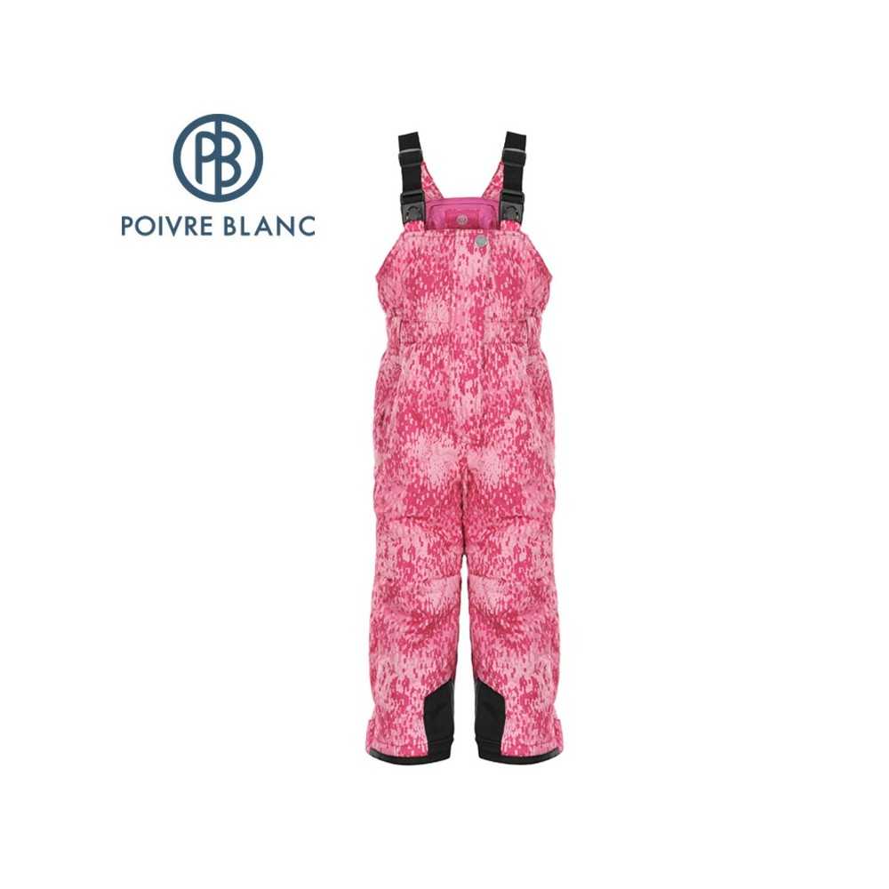 Salopette POIVRE BLANC Ski Bippant Rose BB Fille