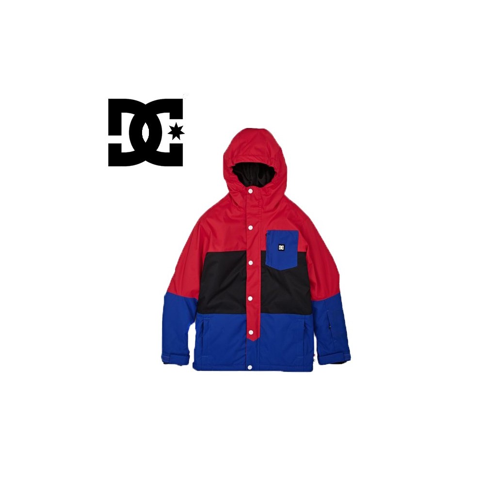 Manteau de ski DC Shoes Defy Jkt rouge/noir/bleu garçon