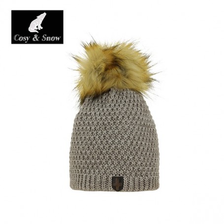 Bonnet de ski Pompon Cosy&Snow Naturel Unisexe Bonnet de ski Pompon Cosy&Snow Naturel Unisexe
