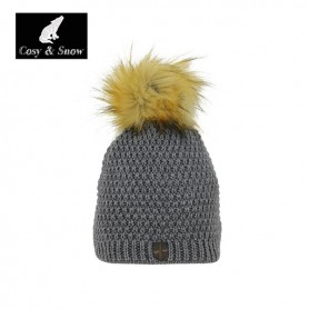 Bonnet de ski Pompon Cosy&Snow Nina Anthracite Unisexe