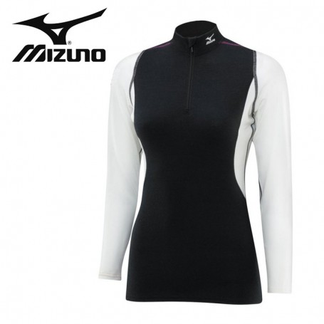 Maillot thermique MIZUNO Thermal strech H/Z Noir Femmes Maillot thermique MIZUNO Thermal strech H/Z Noir Femmes