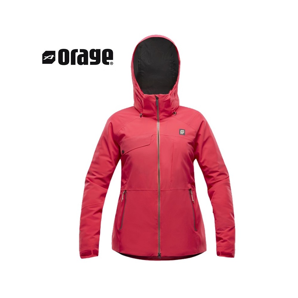 Veste de ski sans isolation ORAGE Grace Shell Rose Femme