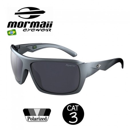 Lunettes polarisées MORMAII Malibu Argent pailleté Homme Cat.3 Lunettes polarisées MORMAII Malibu Argent pailleté Homme Cat.3