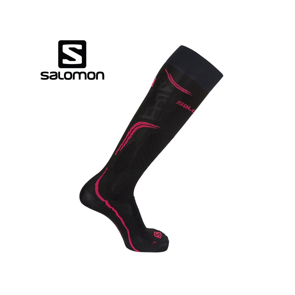 Chaussettes de ski SALOMON X Pro Noir / Rose Femme