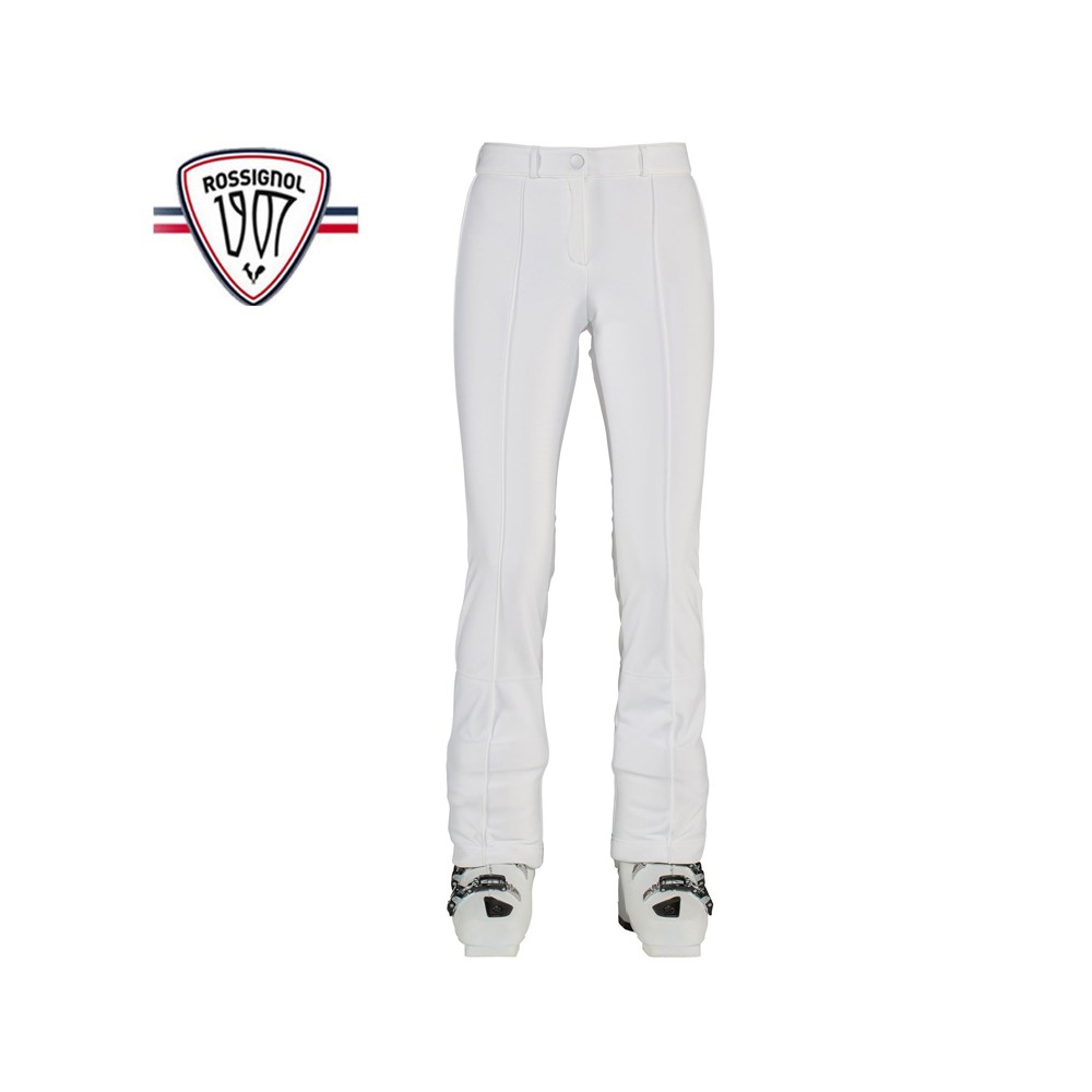 Pantalon de ski ROSSIGNOL 1907 Roches Softshell Blanc Femme