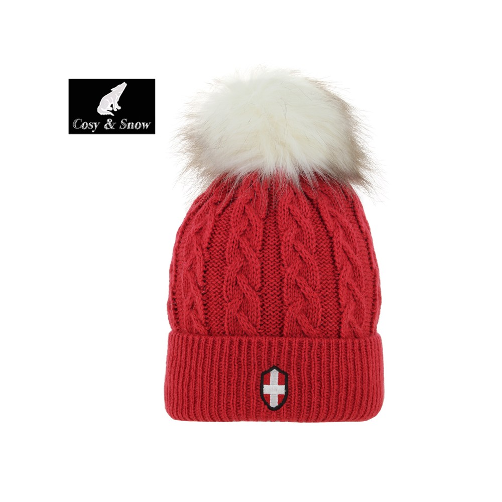 Bonnet de ski COSY & SNOW Steph Rouge Unisexe