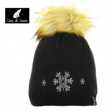 Bonnet de ski COSY & SNOW Tristar Noir Femme Bonnet de ski COSY & SNOW Tristar Noir Femme