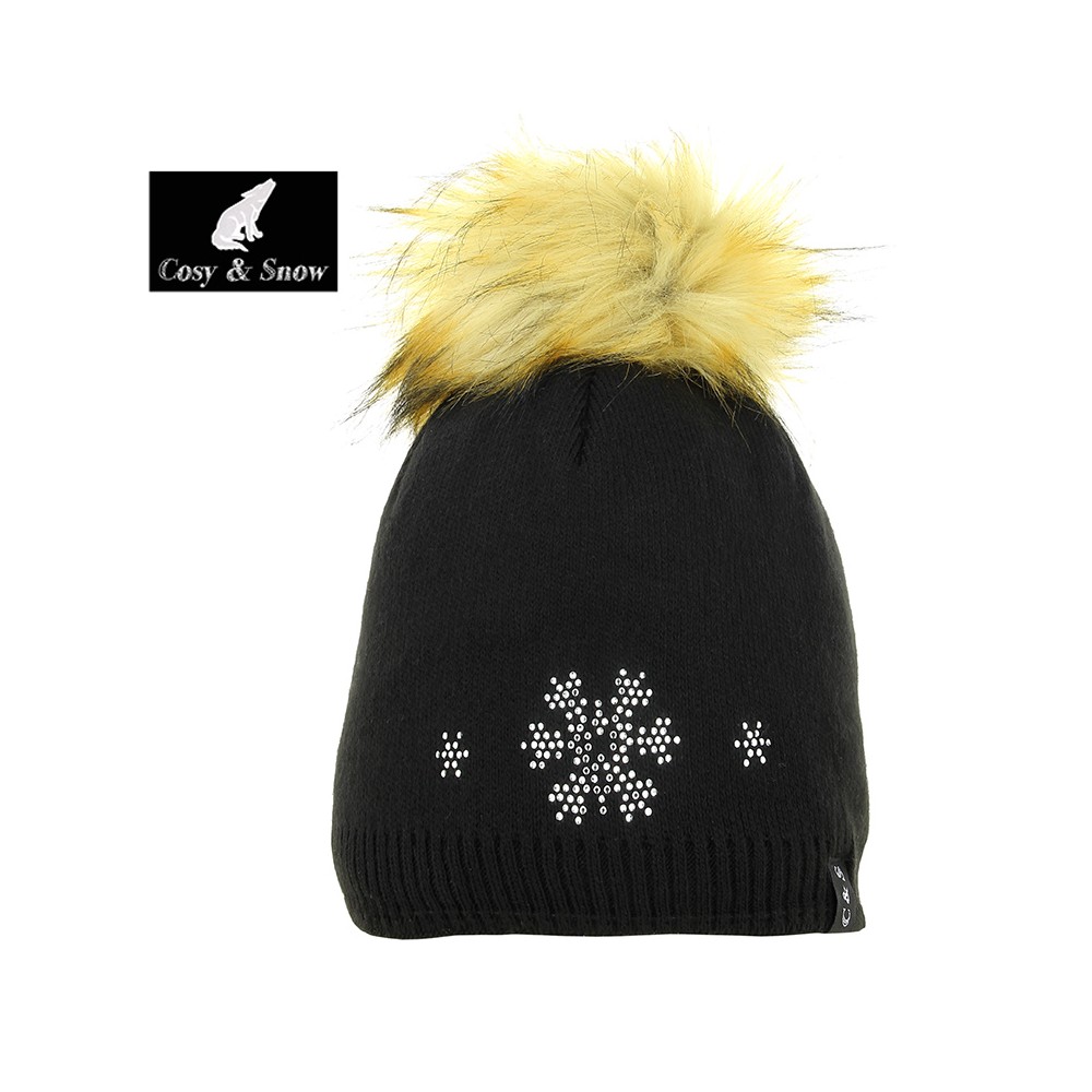 Bonnet de ski COSY & SNOW Tristar Noir Femme