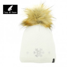 Bonnet de ski COSY & SNOW Tristar Ecru Femme