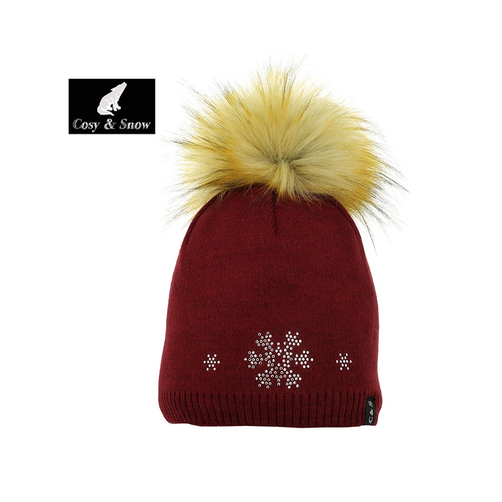 Bonnet de ski COSY & SNOW Tristar Bordeau Femme