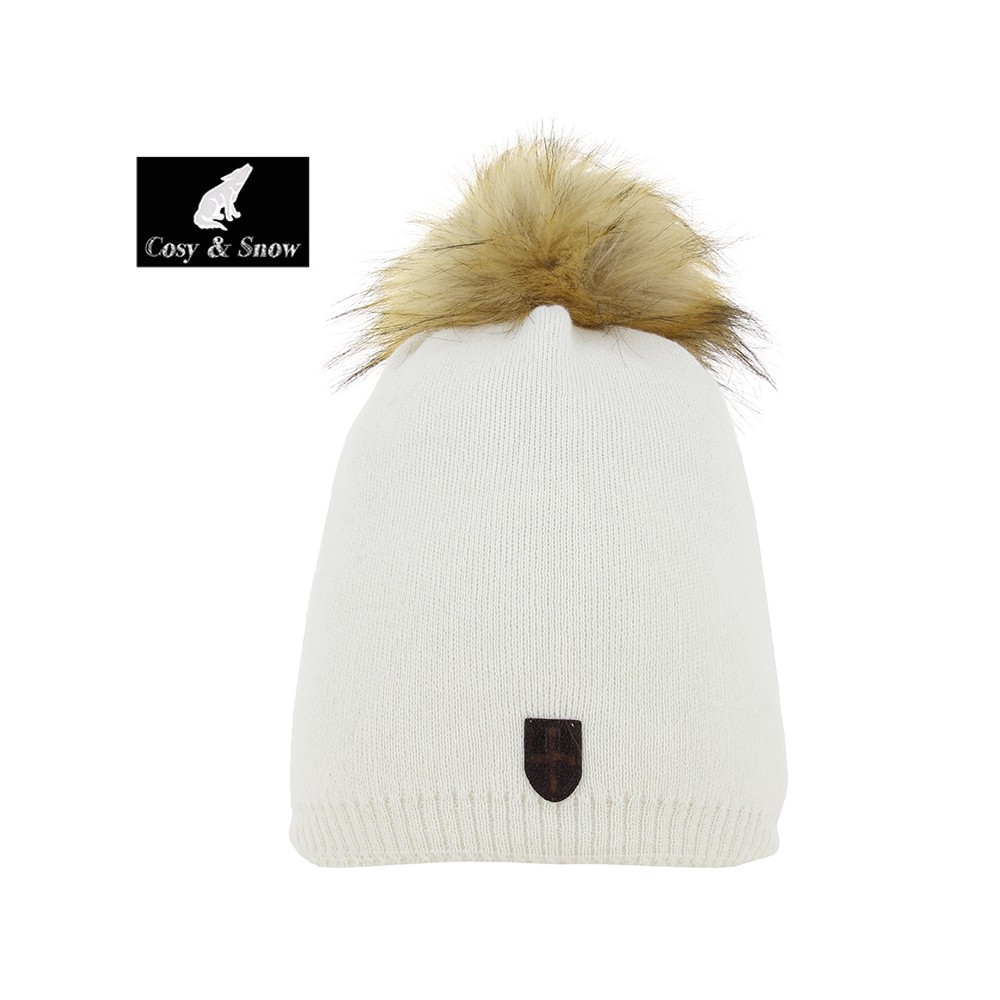 Bonnet tombant Cosy & Snow Angel Ecru Femme