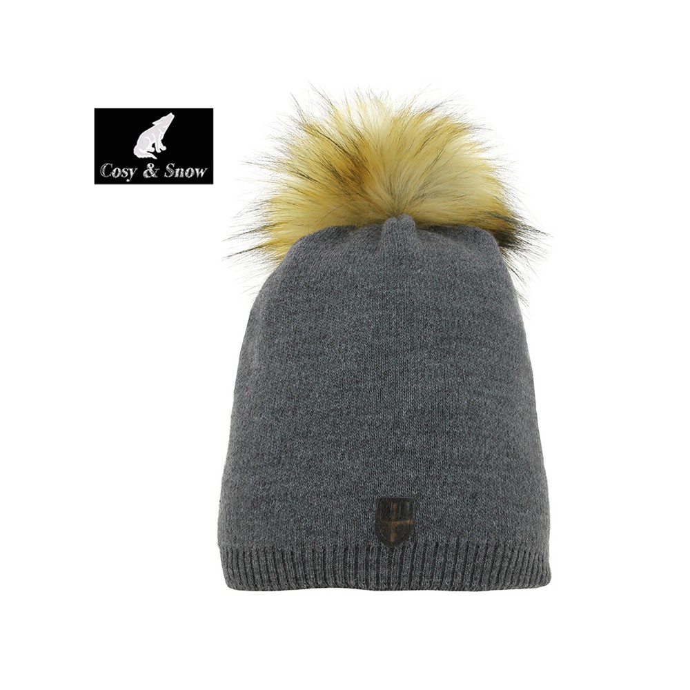 Bonnet tombant Cosy & Snow Angel Gris Femme