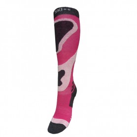 Chaussettes de ski RYWAN Summit Noir / Rose Fluo Femme