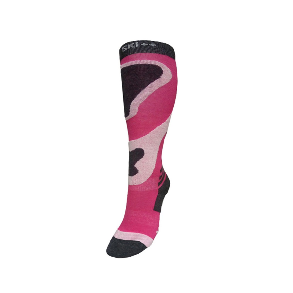 Chaussettes de ski SKI SOCKS Rose / Gris Junior