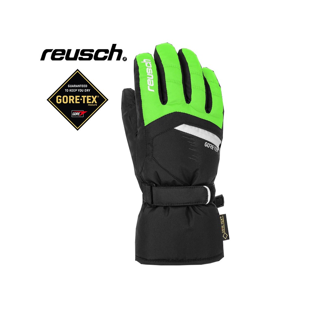 Gants de ski REUSCH Bolt Gtx Noir / Vert Junior