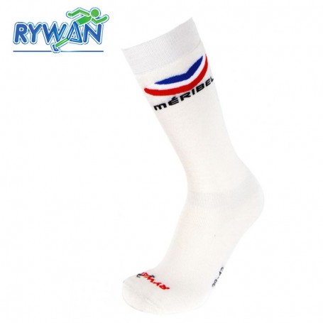 Chaussettes de ski RYWAN Ma Station Blanc Unisexe Chaussettes de ski RYWAN Ma Station Blanc Unisexe