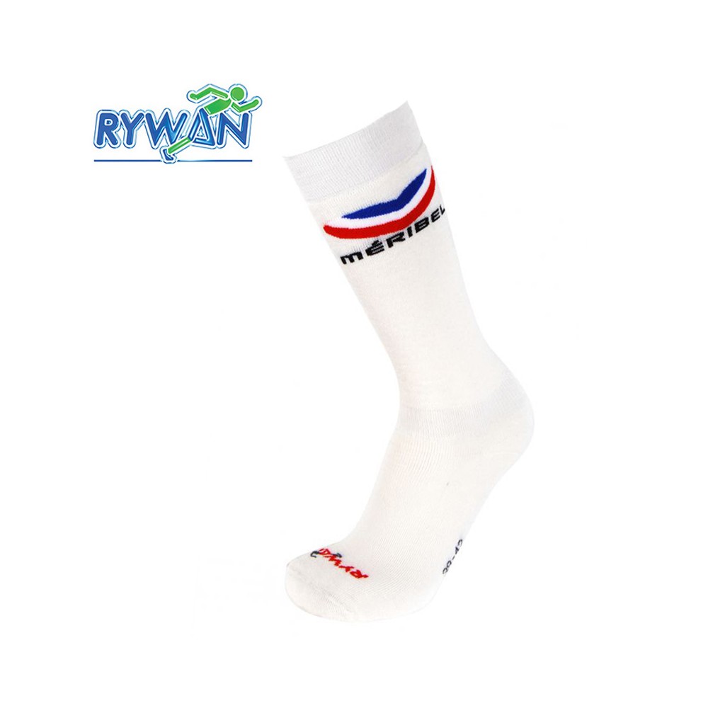 Chaussettes de ski RYWAN Ma Station Blanc Unisexe