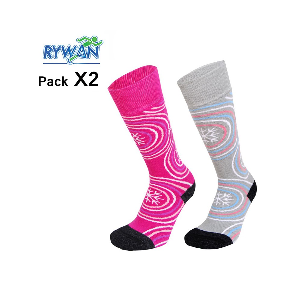 Achat 2-Pack 27-38 chaussettes de ski enfants enfants pas cher