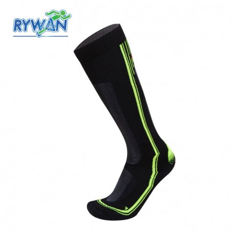 Chaussettes de ski RYWAN Cortina Noir / Gris / Jaune Unisexe