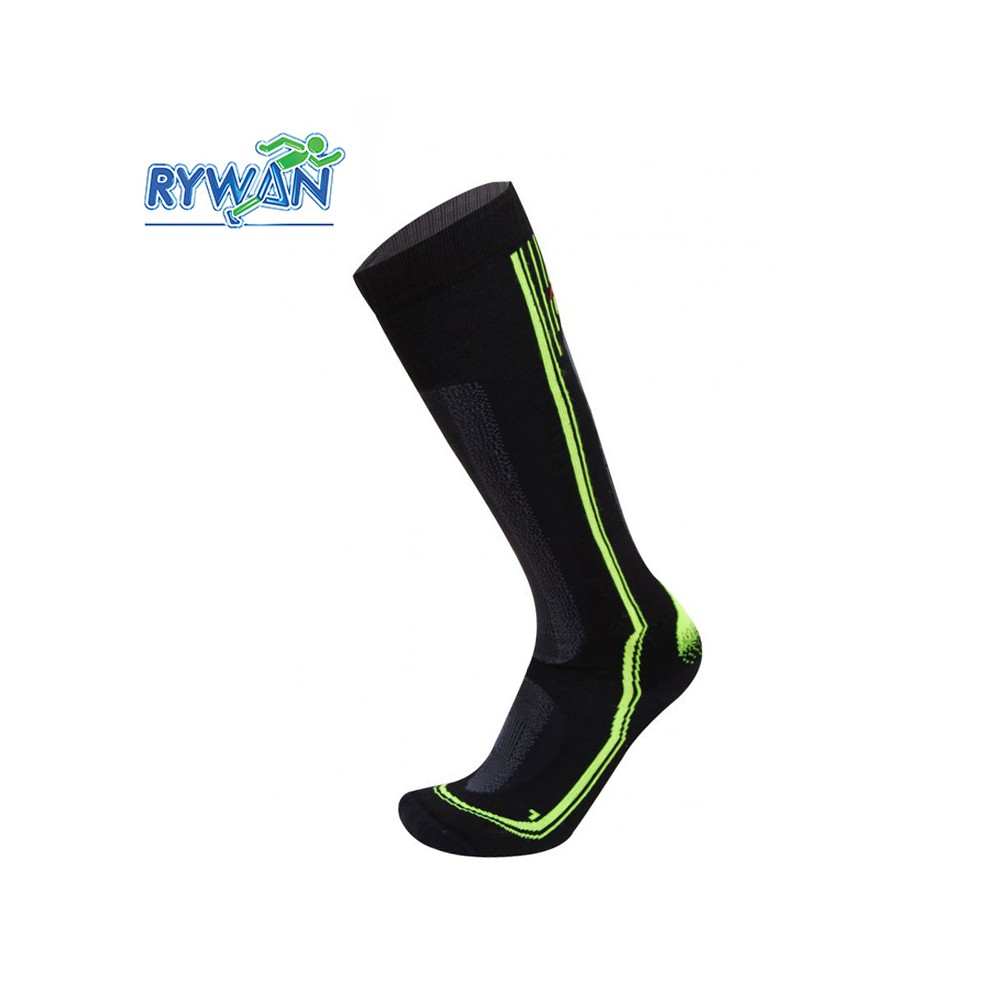 Chaussettes de ski RYWAN Cortina Noir / Gris / Jaune Unisexe