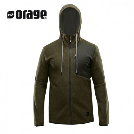 Veste polaire ORAGE Champlain Kaki Homme