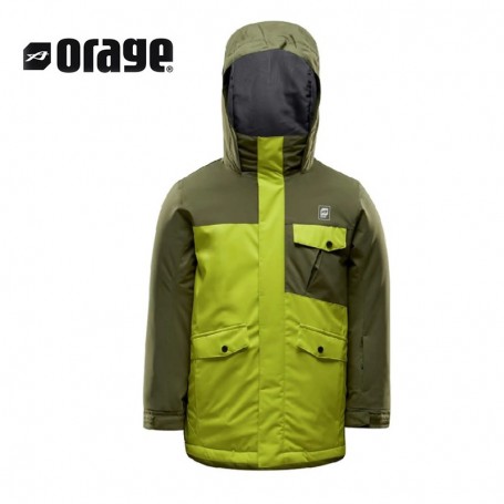 Veste de ski ORAGE Radar Kaki / Jaune Garçon Veste de ski ORAGE Radar Kaki / Jaune Garçon