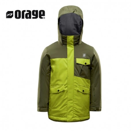 Veste de ski ORAGE Radar Kaki / Jaune Garçon