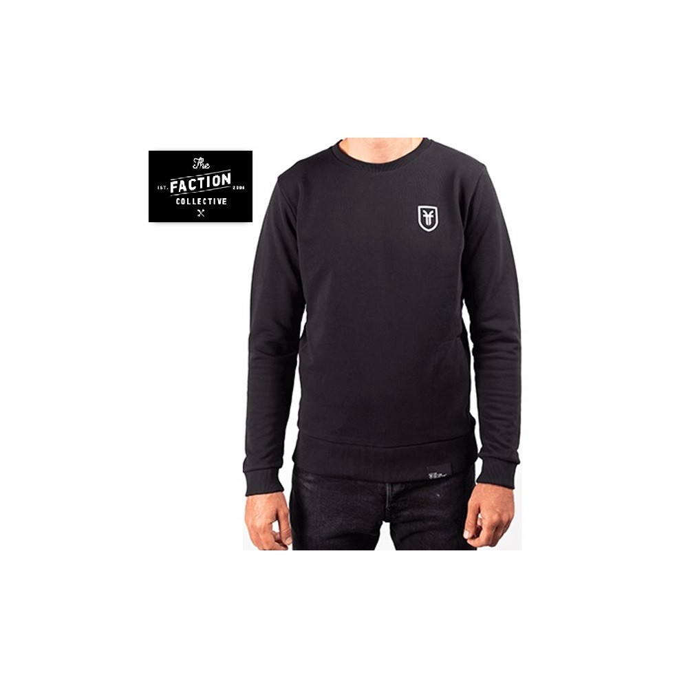 Sweat THE FACTION COLLECTIVE Crew Neck Noir Homme