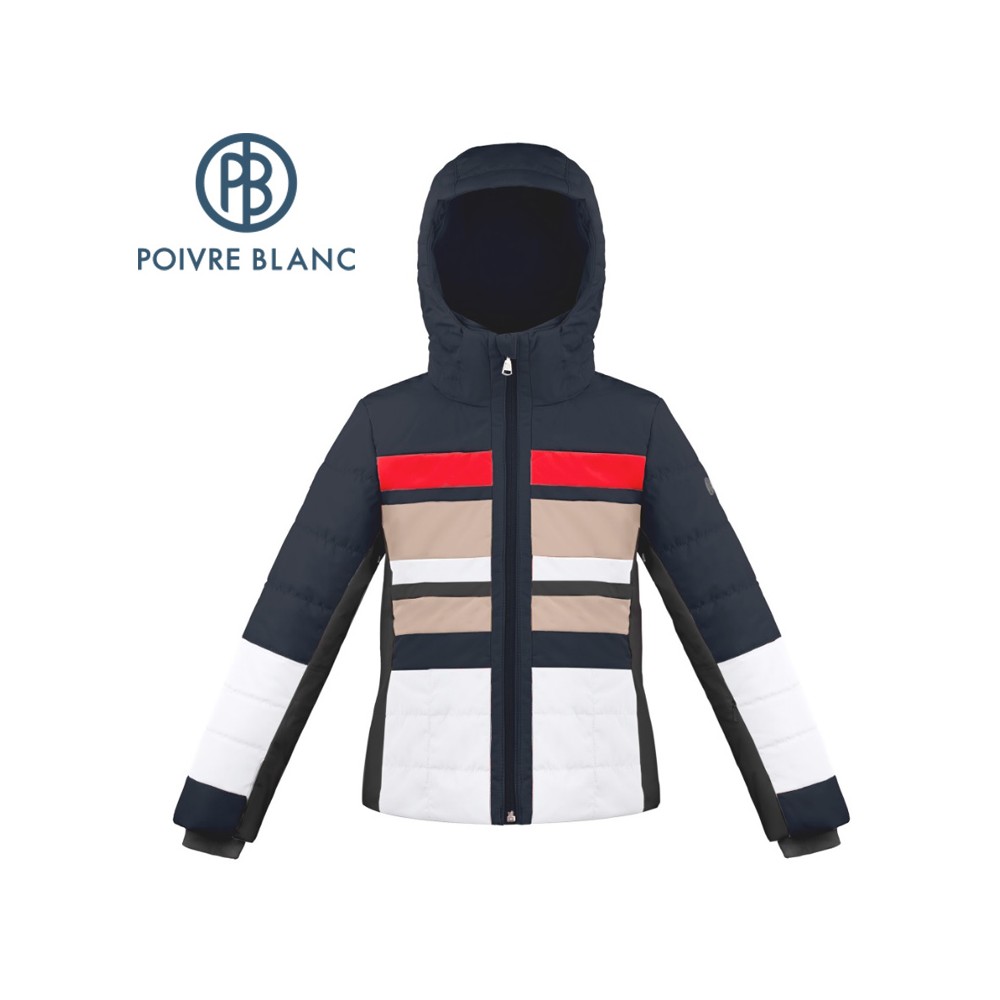 Blouson de ski POIVRE BLANC W18-1004 JRGL Bleu marine Fille