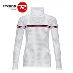 Pull ROSSIGNOL Hiver Roll Neck Blanc Femme