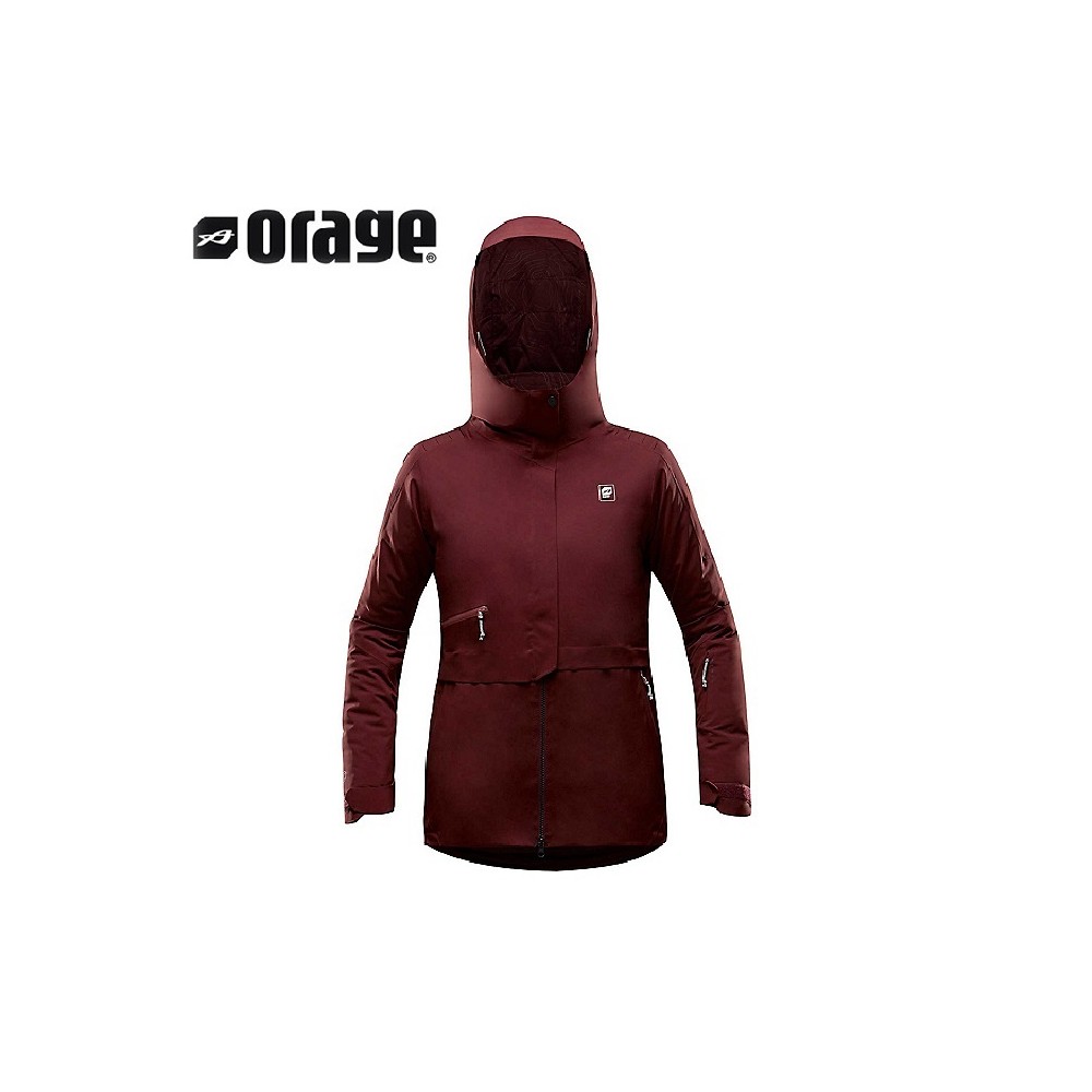 Veste de ski ORAGE Victoria Lie de vin Femme