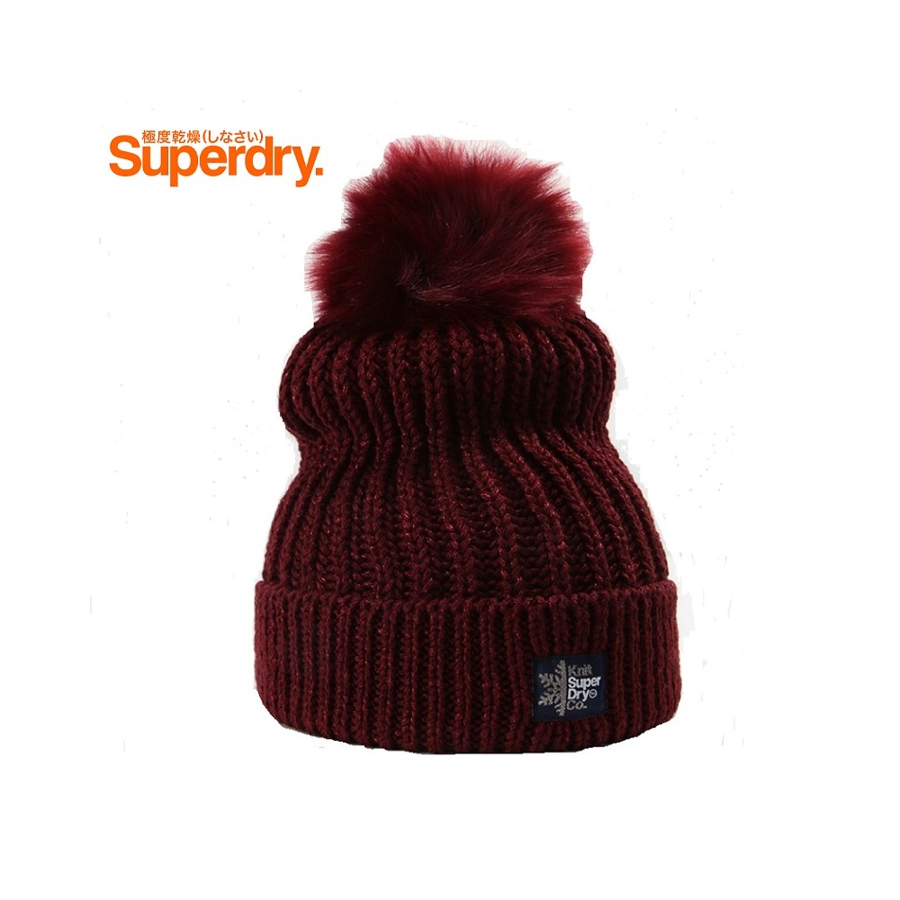 Bonnet SUPERDRY Aries Sparkle Bordeaux Femme